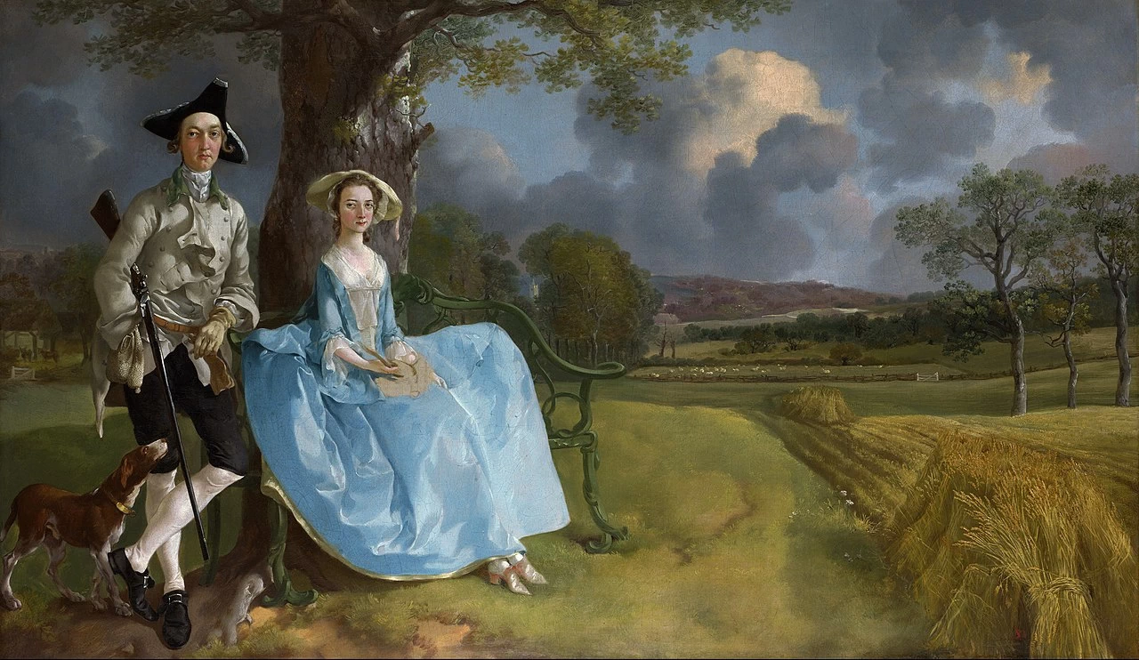 Robert Andrews degli Auberies e Frances Carter di Ballingdon House dopo il matrimonio - National Gallery, Londra